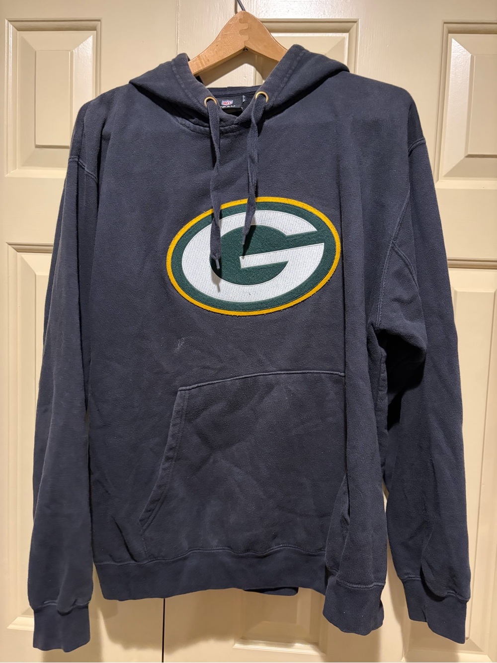 NFL Washed Black Green Bay Packers  Hoodie
